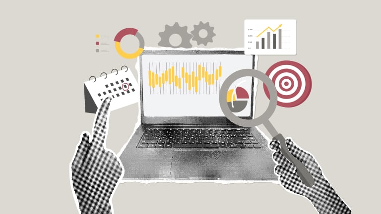 Trendy halftone collage. Fast business concept startup, innovation, business development, business people,creative marketing. Strategic planning. Illustration for web banner, social media banner