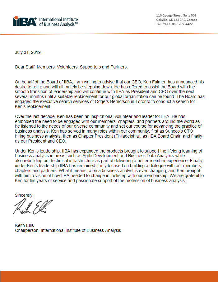 message from keith ellis